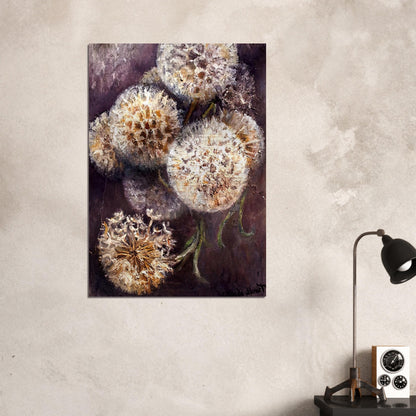 Dandelions - claude monet Brushed Aluminum Print - 70x100 cm / 28x40 inches | claude monet Aluminum Print | claude monet Prints