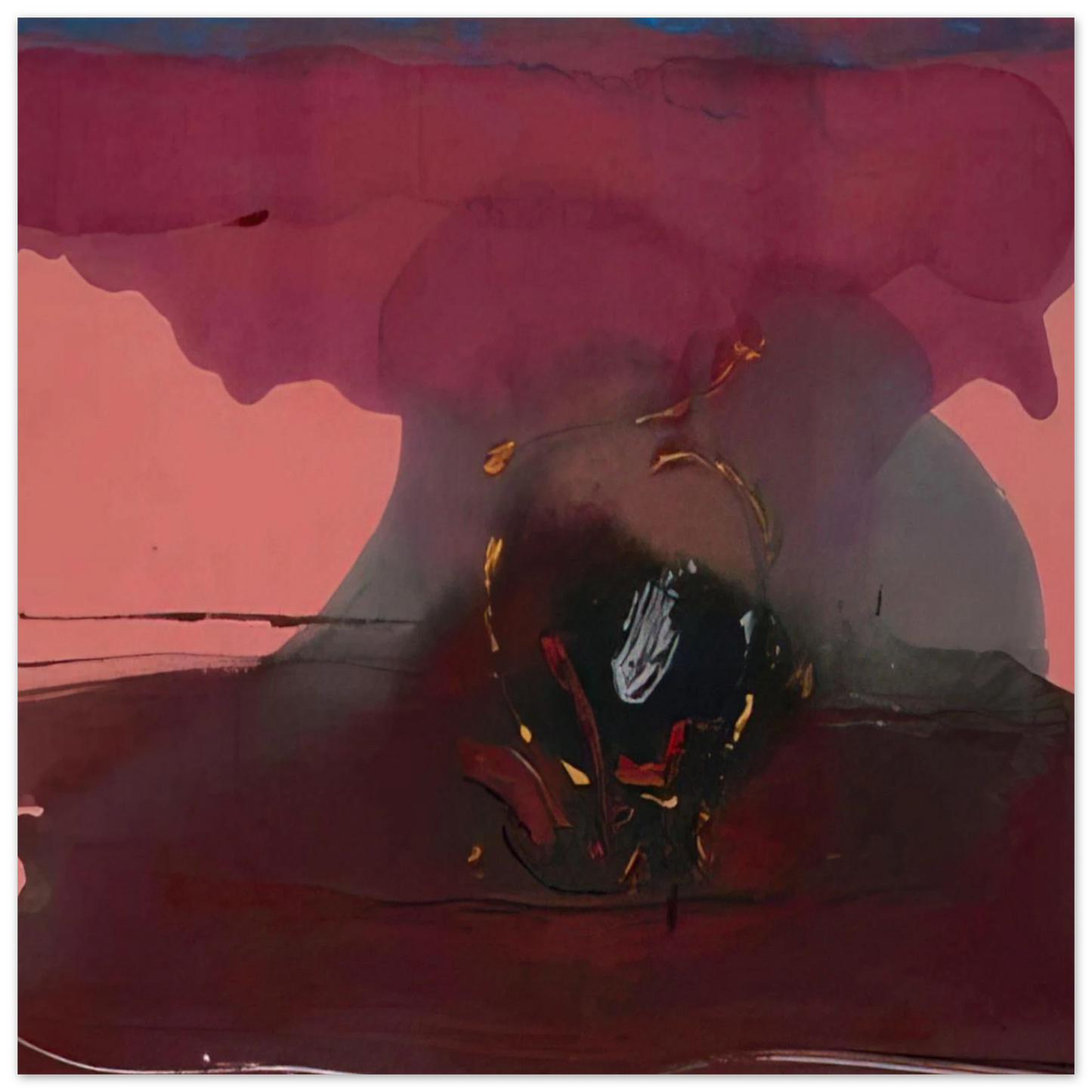 Helen Frankenthaler - Harbinger - 1986 Wall art - 30x40 cm / 12x16 inches - Premium Wooden Framed Poster With Fine Art Paper-canvas - Wood frame