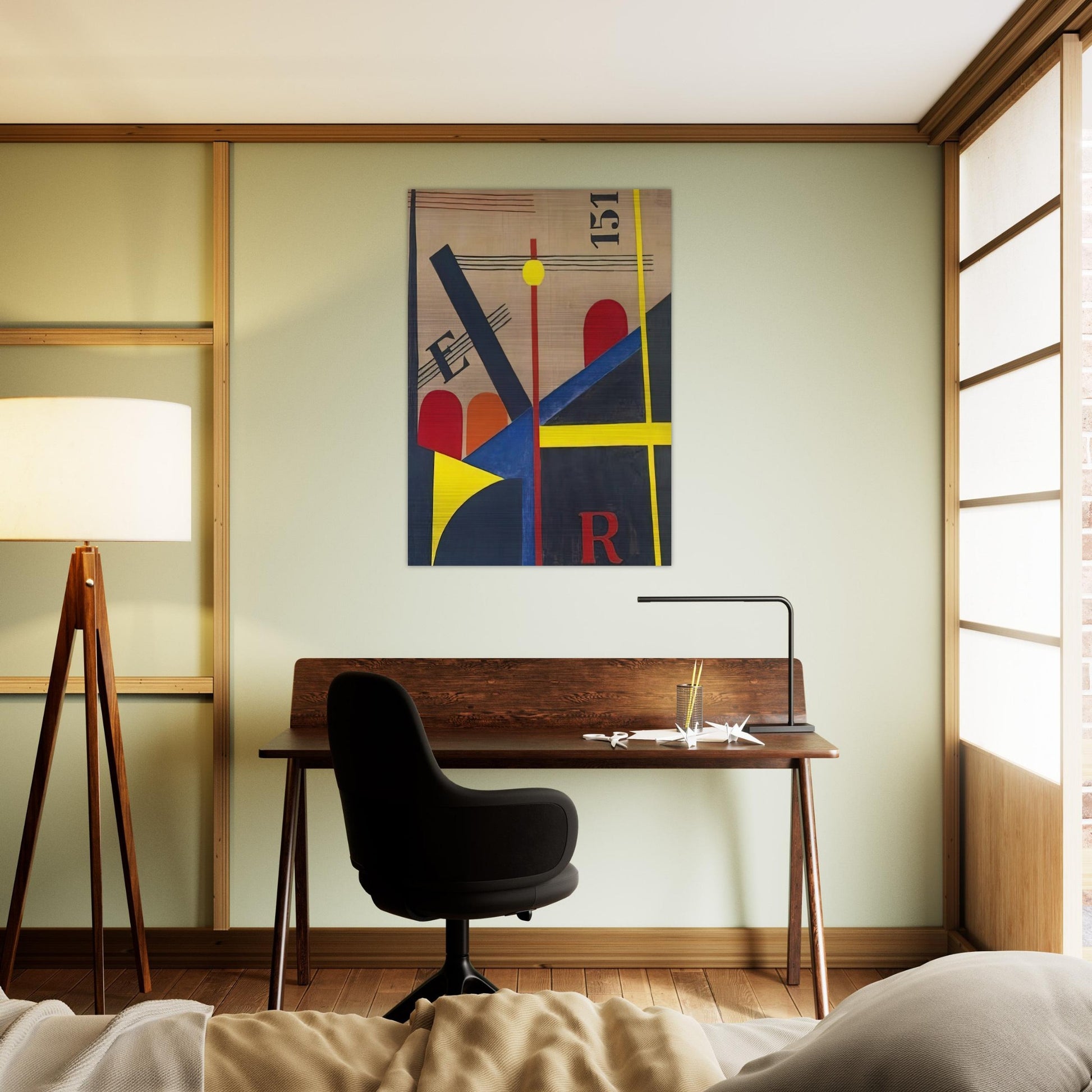 Large painting of the railroad - Laszlo Moholy-Nagy Brushed Aluminum Print - 70x100 cm / 28x40 inches | Laszlo Moholy-Nagy Aluminum Print | Laszlo Moholy-Nagy Prints