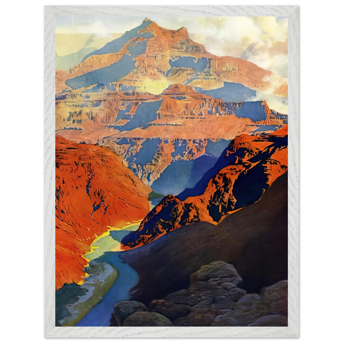 Maxfield Parrish - Grand Canyon Wall Art - 60x80 cm / 24x32 inches - Fine Art Poster-canvas - -