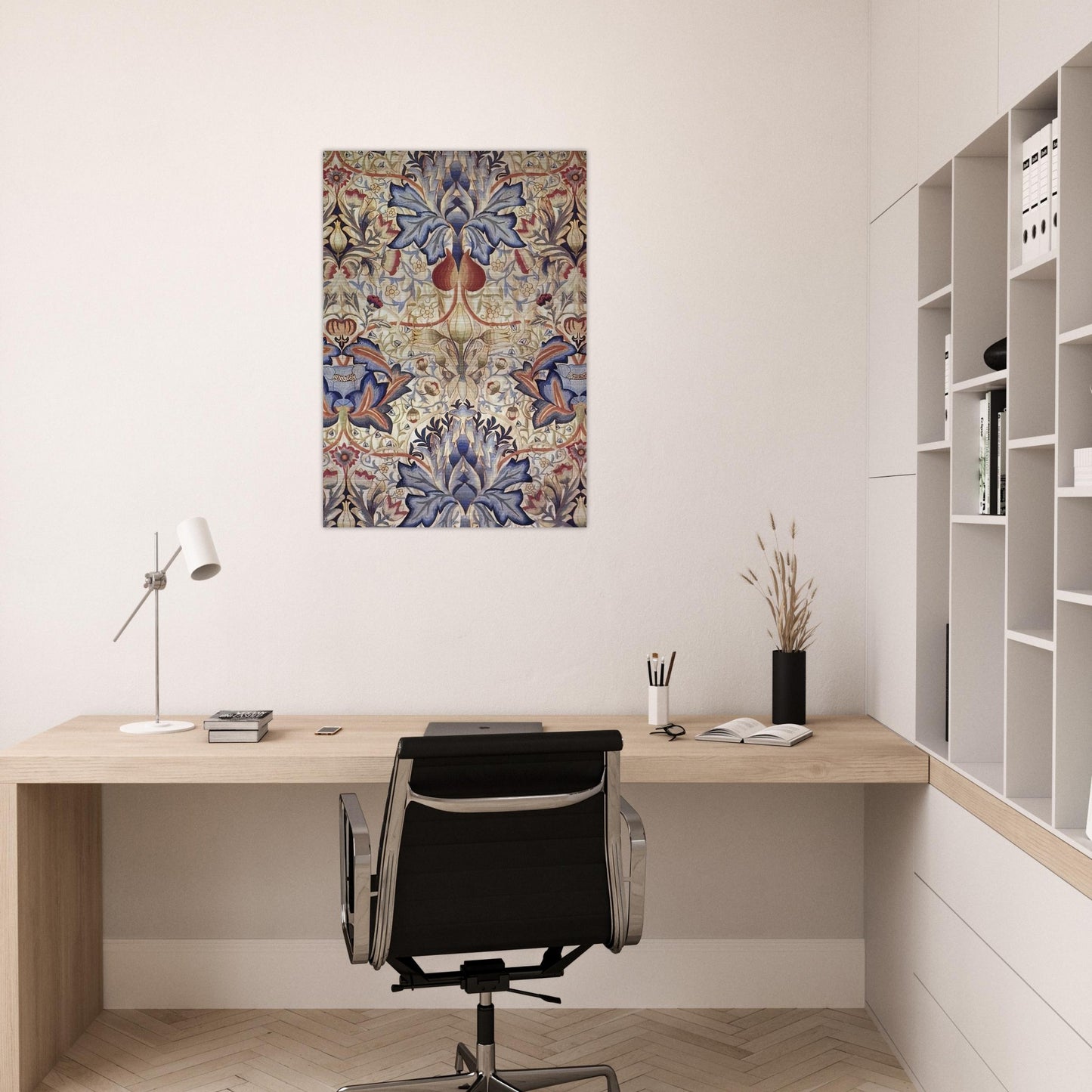 ACANTHUS EMBROIDERED PANEL 1890 - William Morris Brushed Aluminum Print - 70x100 cm / 28x40 inches | William Morris Aluminum Print | William Morris Prints