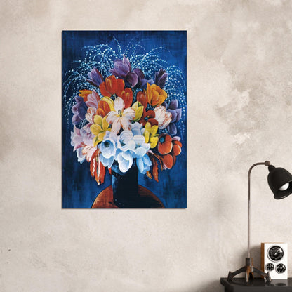 BOUQUET OF TULIPS - Moise Kisling Brushed Aluminum Print - 70x100 cm / 28x40 inches | Moise Kisling Aluminum Print | Moise Kisling Prints