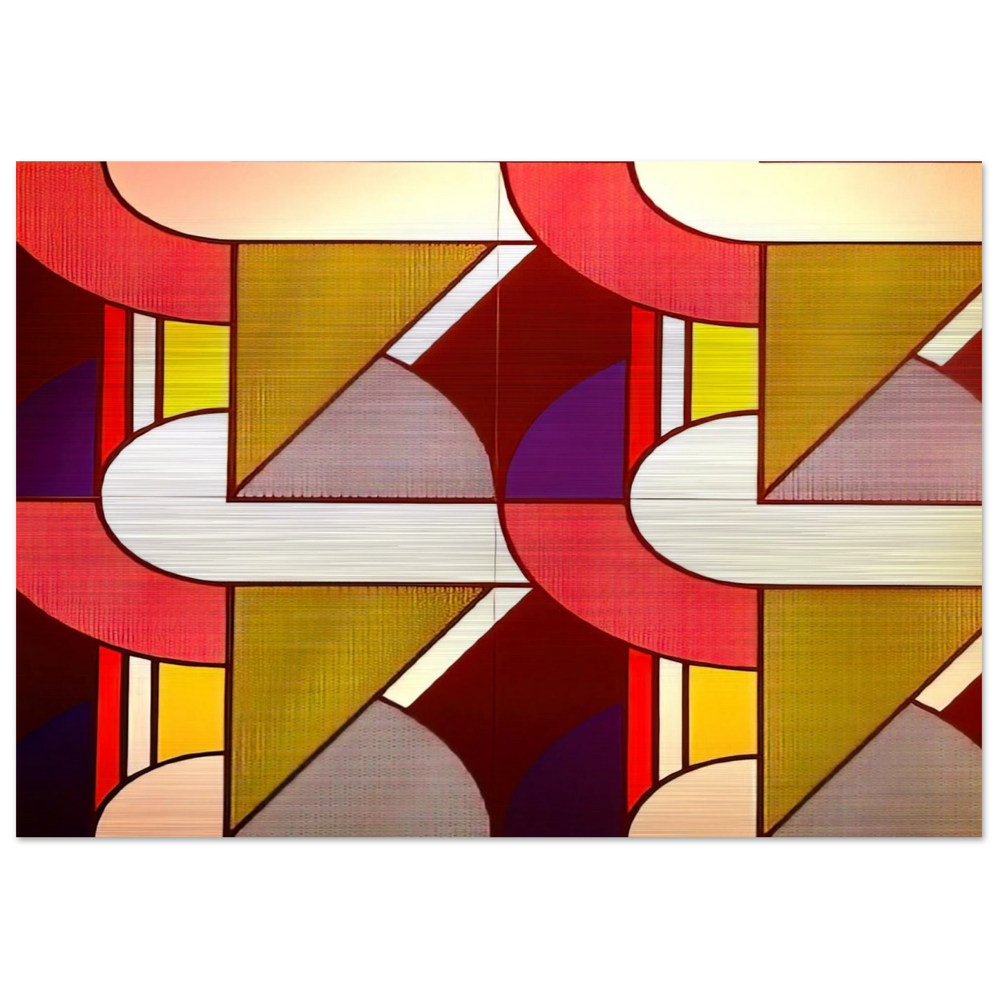 MODULAR PAINTING WITH FOUR PANELS 2 1969 - Roy Lichtenstein Brushed Aluminum Print - 70x100 cm / 28x40 inches | Roy Lichtenstein Aluminum Print | Roy Lichtenstein Prints