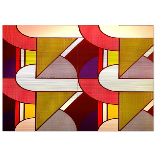 MODULAR PAINTING WITH FOUR PANELS 2 1969 - Roy Lichtenstein Brushed Aluminum Print - 70x100 cm / 28x40 inches | Roy Lichtenstein Aluminum Print | Roy Lichtenstein Prints