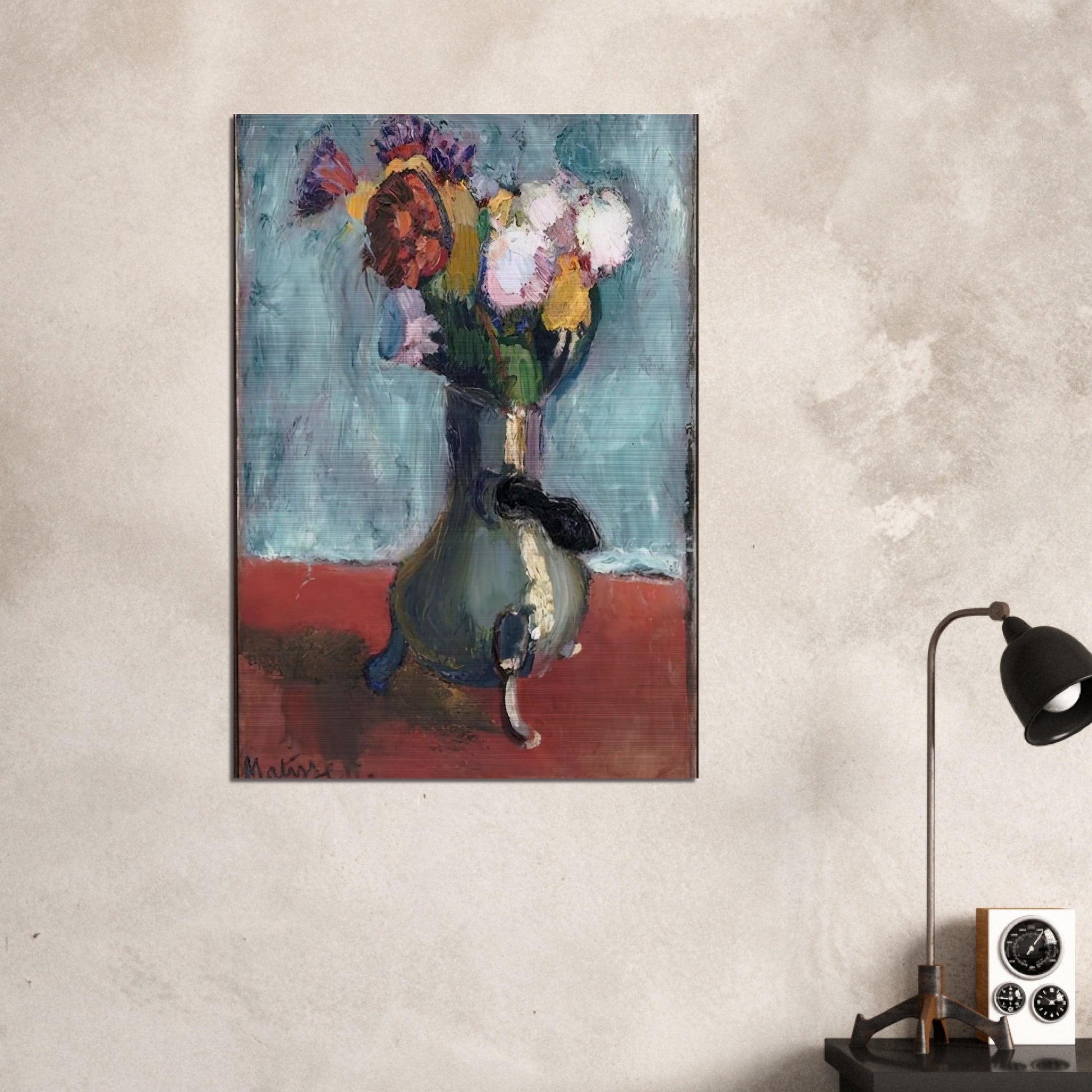 BOUQUET OF FLOWERS IN CHOCOLATE 1902 - Henri Matisse Brushed Aluminum Print - 70x100 cm / 28x40 inches | Henri Matisse Aluminum Print | Henri Matisse Prints