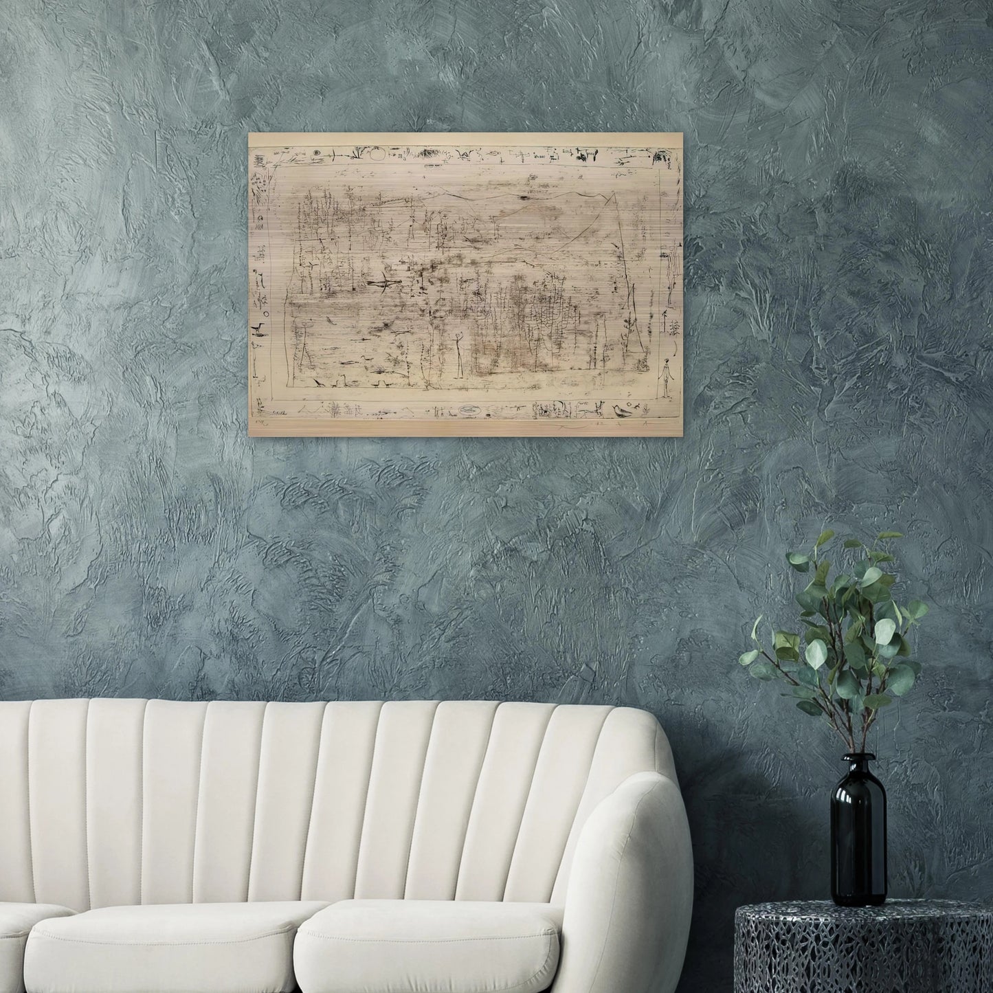 FLORA AND FAUNA 1951 - Zao Wou-Ki Brushed Aluminum Print - 70x100 cm / 28x40 inches | Zao Wou-Ki Aluminum Print | Zao Wou-Ki Prints
