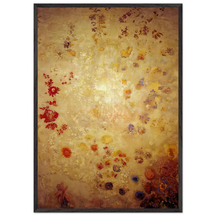 DECORATIVE PANEL 1 - Odilon Redon 70x100 cm / 28x40 inches Framed Art Print – Black Wooden Frame