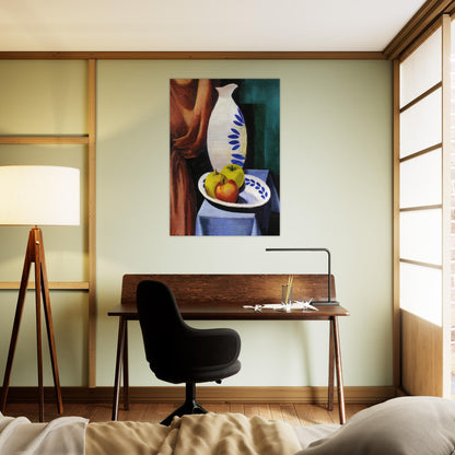 STILL LIFE WITH WHITE PITCHER 1917 - Moise Kisling Brushed Aluminum Print - 70x100 cm / 28x40 inches | Moise Kisling Aluminum Print | Moise Kisling Prints