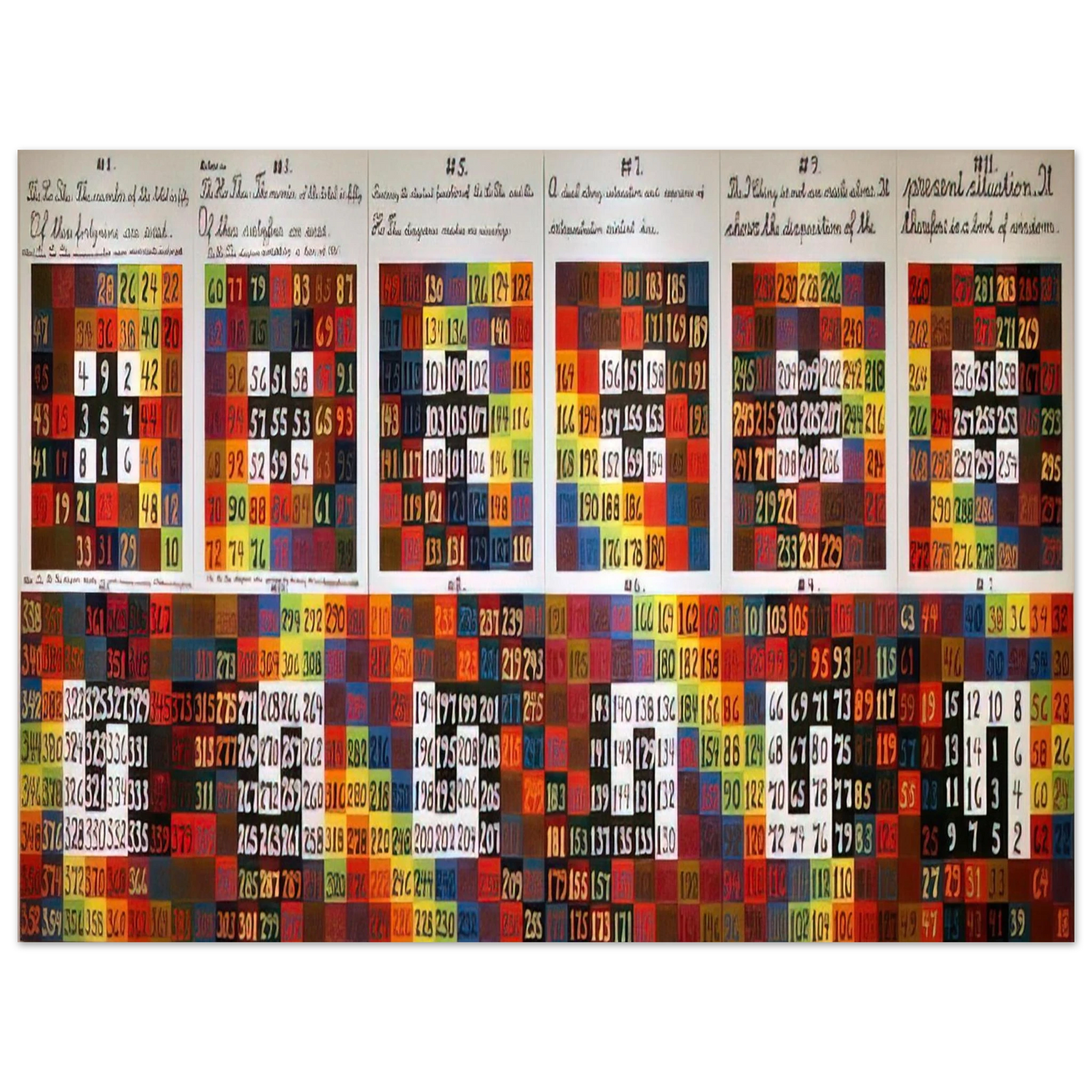 Alfred Jensen - Twelve Events in a Dual Universe - 1978  75x100 cm / 30x40inches Fine Art Poster