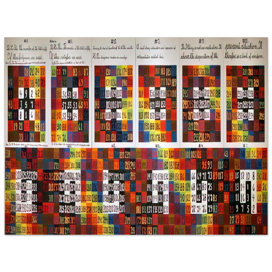 Alfred Jensen - Twelve Events in a Dual Universe - 1978  75x100 cm / 30x40inches Fine Art Poster
