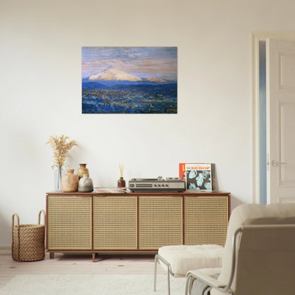 Mount Hood - Childe Hassam Brushed Aluminum Print - 70x100 cm / 28x40 inches | Childe Hassam Aluminum Print | Childe Hassam Prints