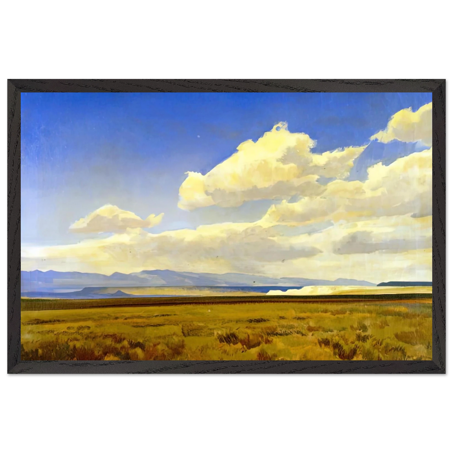 Maynard Dixon - WIND OF WYOMING 1936 Wall art - 28x43  cm / XL (11x17 inches) - Premium Wooden Framed Poster With Fine Art Paper-canvas - Wood frame