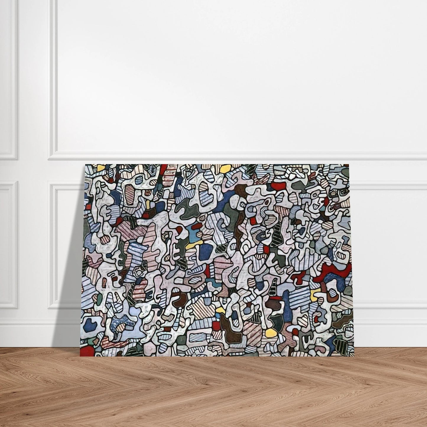 L HOURLOUPE 1966 - Jean Dubuffet Brushed Aluminum Print - 70x100 cm / 28x40 inches | Jean Dubuffet Aluminum Print | Jean Dubuffet Prints