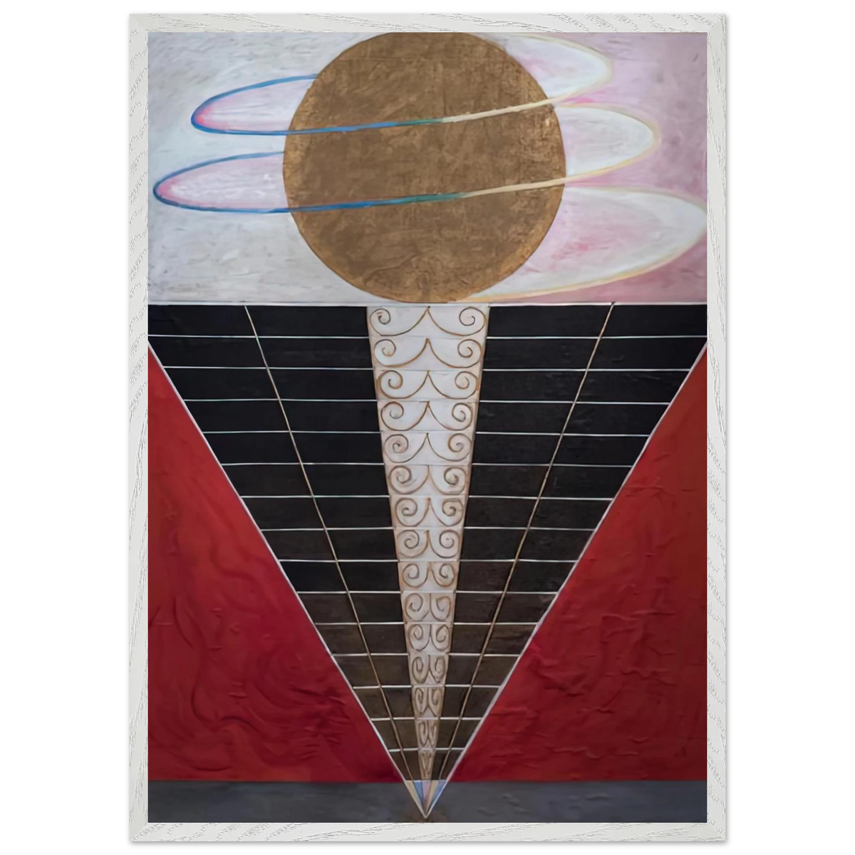 Hilma af Klint - ALTARPIECE NO 2 1915 Wall art - 45x60 cm / 18x24 inches - Premium Wooden Framed Poster With Fine Art Paper-canvas - White frame