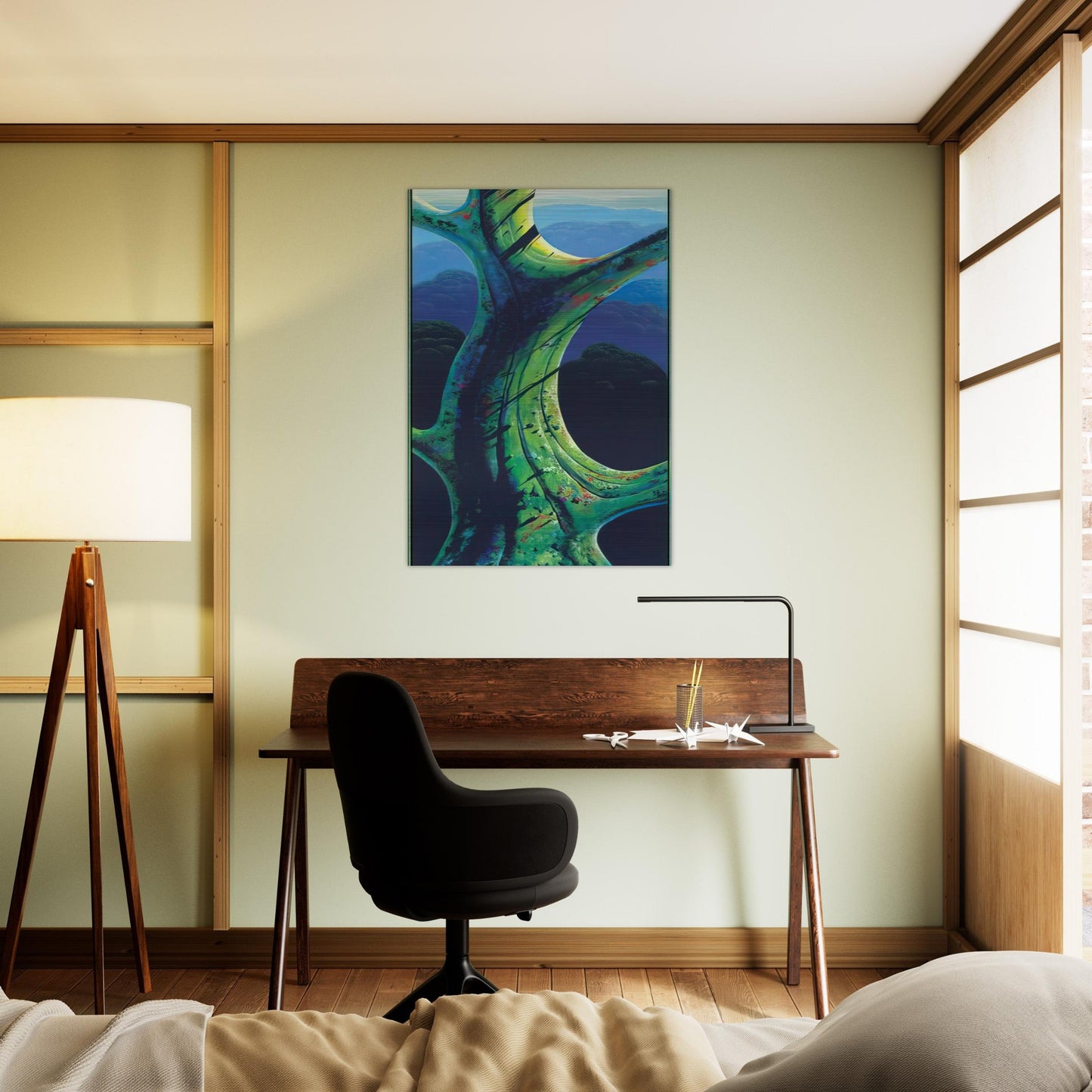 Sky Reach - Eyvind Earle Brushed Aluminum Print - 70x100 cm / 28x40 inches | Eyvind Earle Aluminum Print | Eyvind Earle Prints