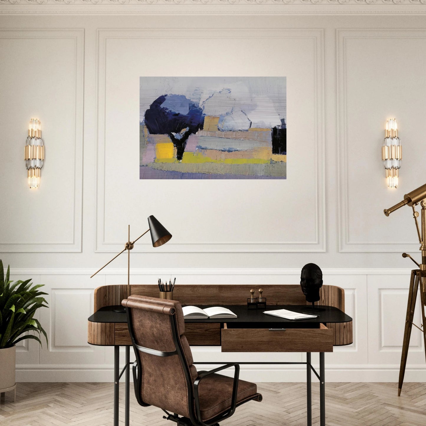 Paysage de Provence - Art Informel - Nicolas de Stael Brushed Aluminum Print - 70x100 cm / 28x40 inches | Nicolas de Stael Aluminum Print | Nicolas de Stael Prints