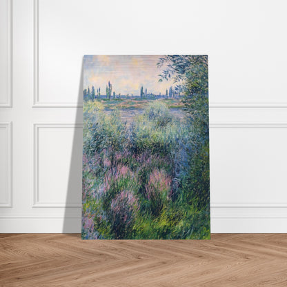 Spot on the Banks of the Seine - claude monet Brushed Aluminum Print - 70x100 cm / 28x40 inches | claude monet Aluminum Print | claude monet Prints