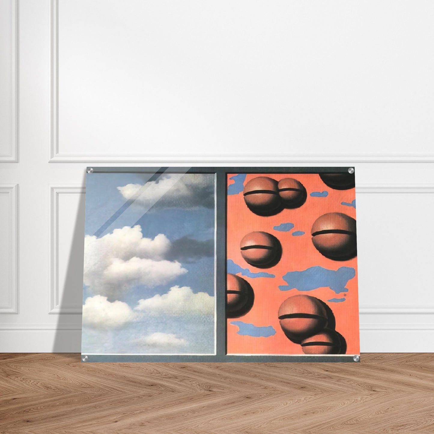 PINK BELLES TATTERED SKIES 1930 - Rene Magritte Acrylic Print - 70x100 cm / 28x40″ inches