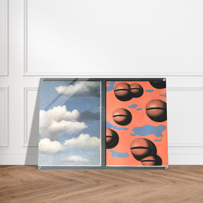 PINK BELLES TATTERED SKIES 1930 - Rene Magritte Acrylic Print - 70x100 cm / 28x40″ inches