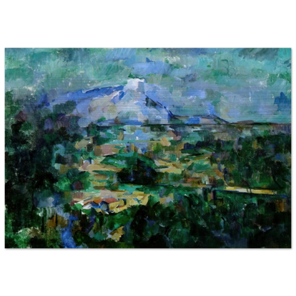 Montagne Sainte-Victoire from Lauves - Paul Cézanne Brushed Aluminum Print - 70x100 cm / 28x40 inches | Paul Cézanne Aluminum Print | Paul Cézanne Prints