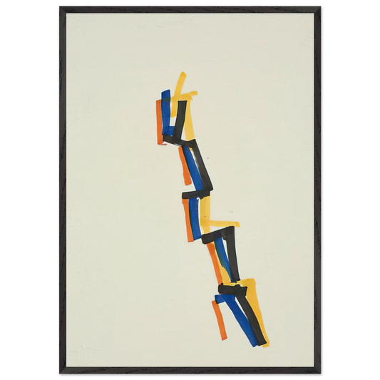 Striped Picture - 1965 - Charlotte Posenenske 70x100 cm / 28x40 inches Framed Art Print – Black Wooden Frame