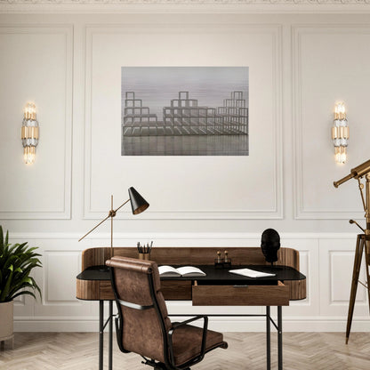 Structure with Three Towers - Sol LeWitt Brushed Aluminum Print - 70x100 cm / 28x40 inches | Sol LeWitt Aluminum Print | Sol LeWitt Prints