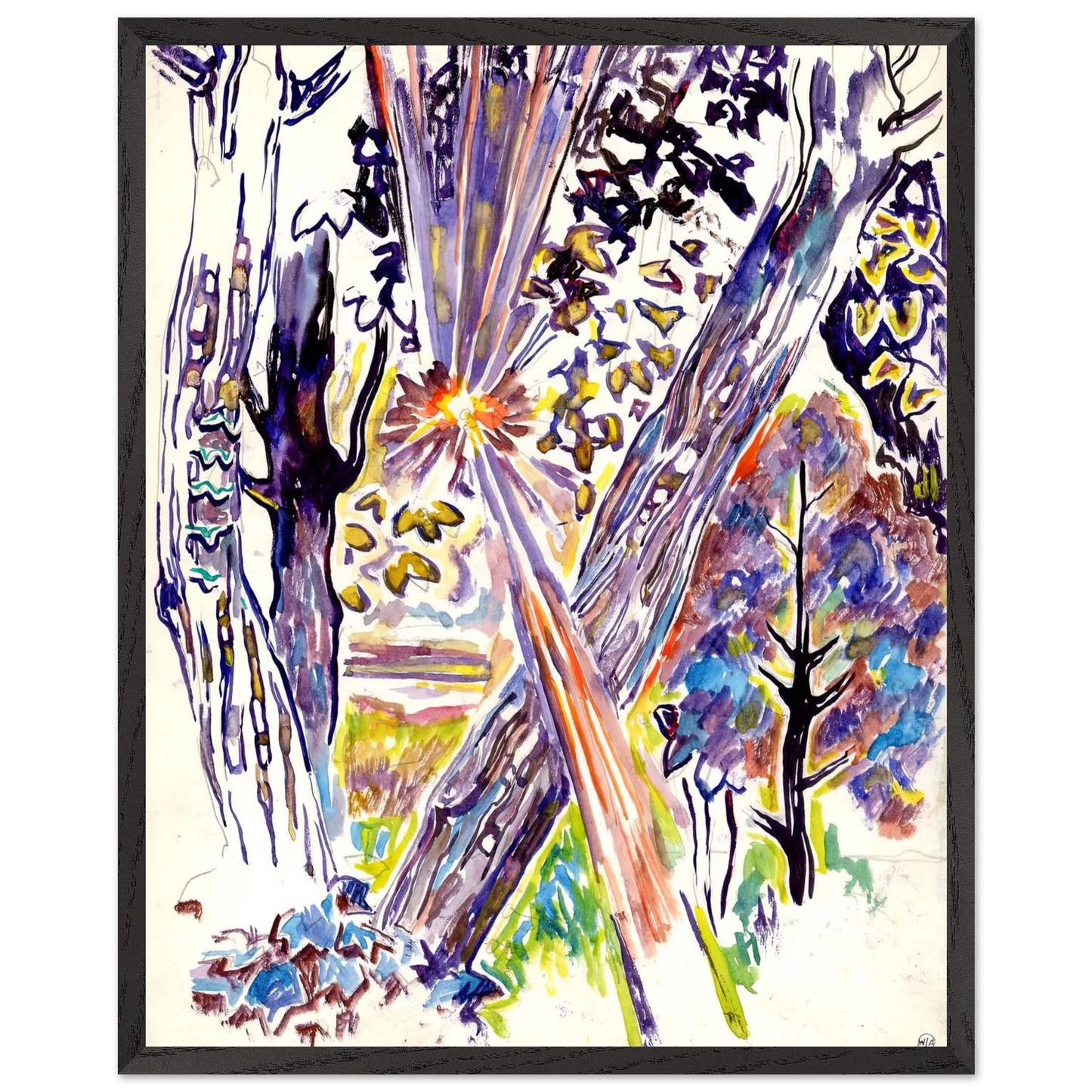 Walter Inglis Anderson - Walter Anderson Wall art - 27x35 cm / 11x14 inches - Premium Wooden Framed Poster With Fine Art Paper-canvas - White frame