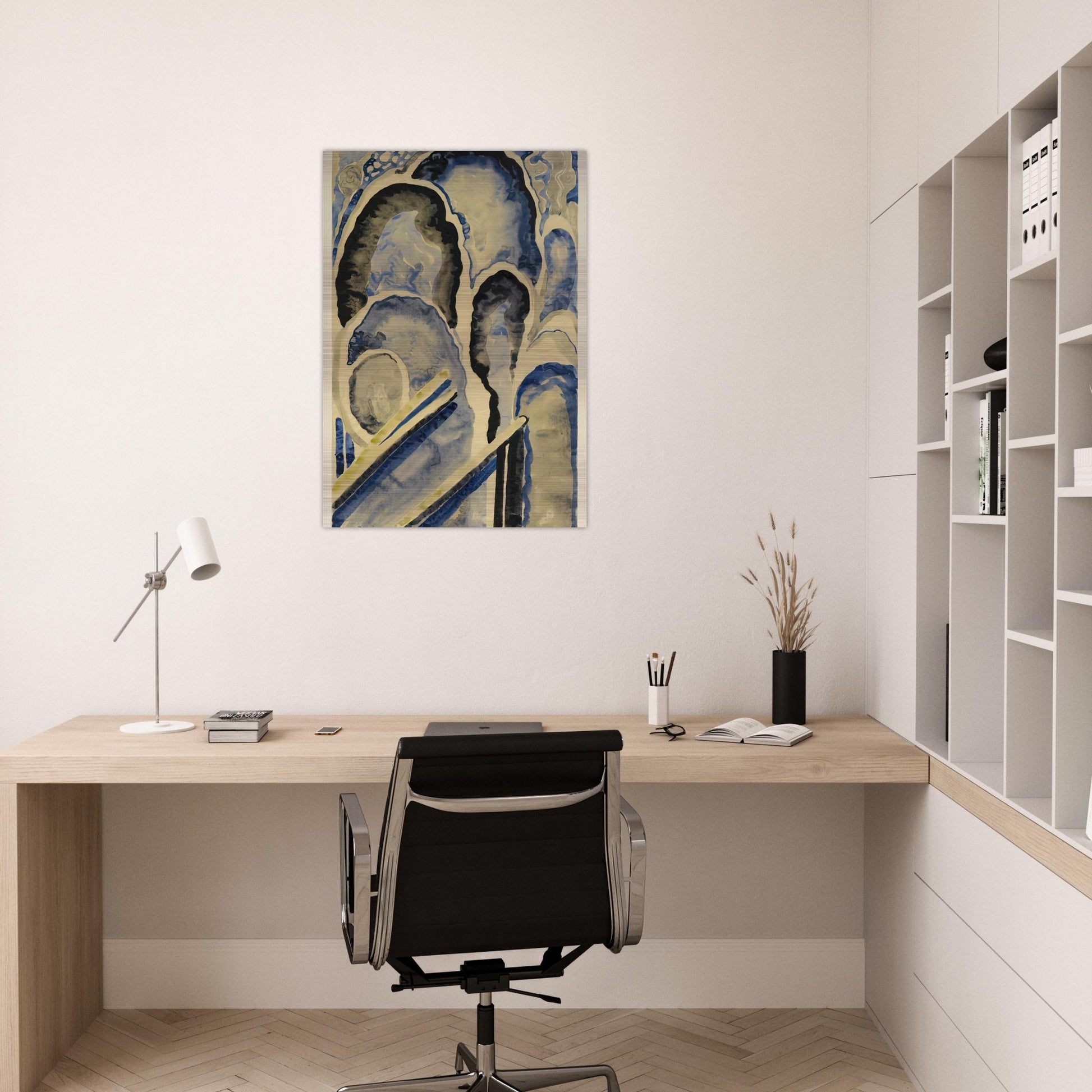 Blue-01 - Georgia O'Keeffe Brushed Aluminum Print - 70x100 cm / 28x40 inches | Georgia O'Keeffe Aluminum Print | Georgia O'Keeffe Prints