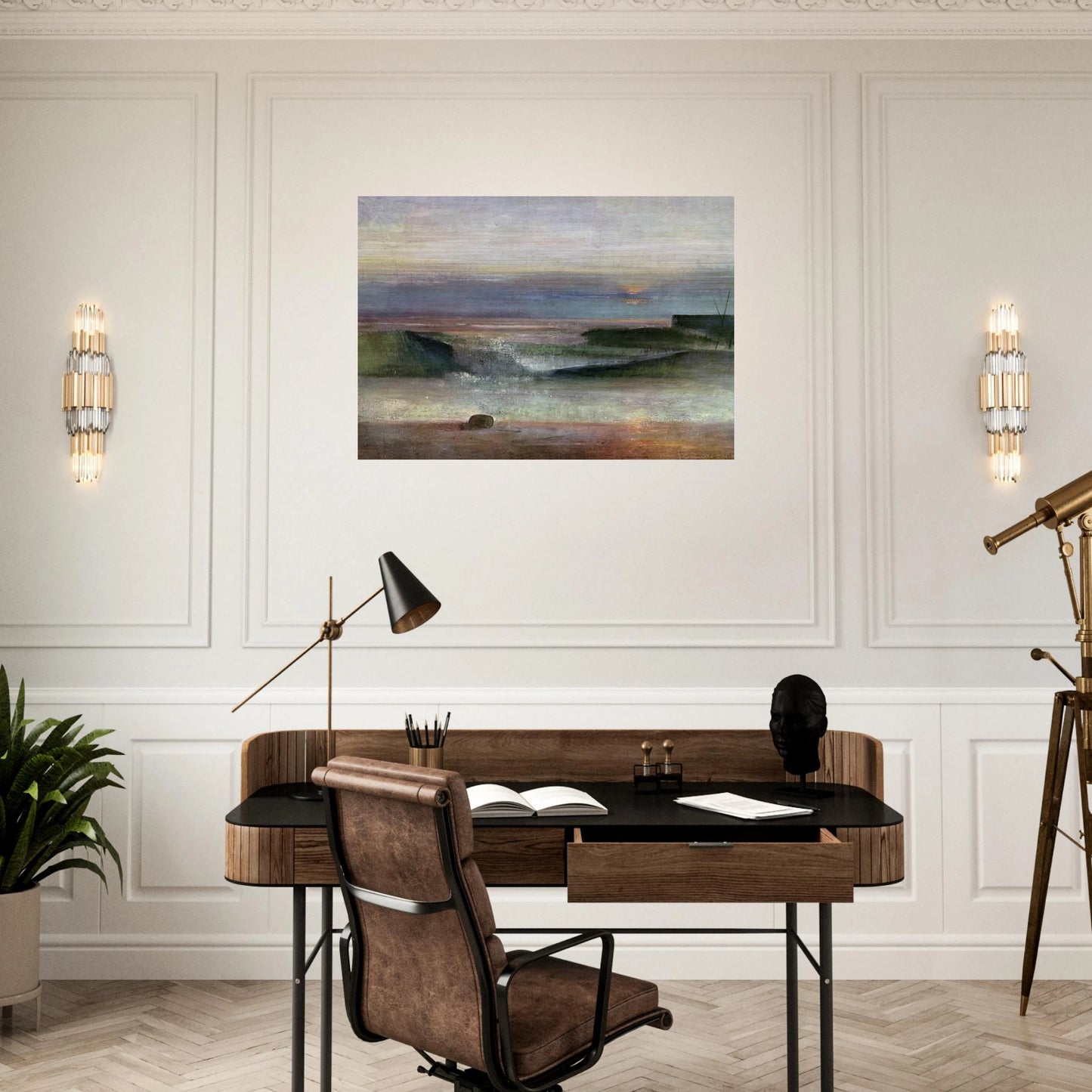 The Wave - 1944 - Victor Pasmore Brushed Aluminum Print - 70x100 cm / 28x40 inches | Victor Pasmore Aluminum Print | Victor Pasmore Prints