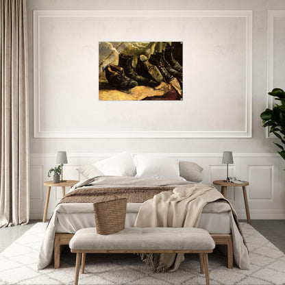 Three Pairs of Shoes - Vincent van Gogh Acrylic Print - 70x100 cm / 28x40″ inches | Vincent van Gogh Wall Art | Vincent van Gogh Prints