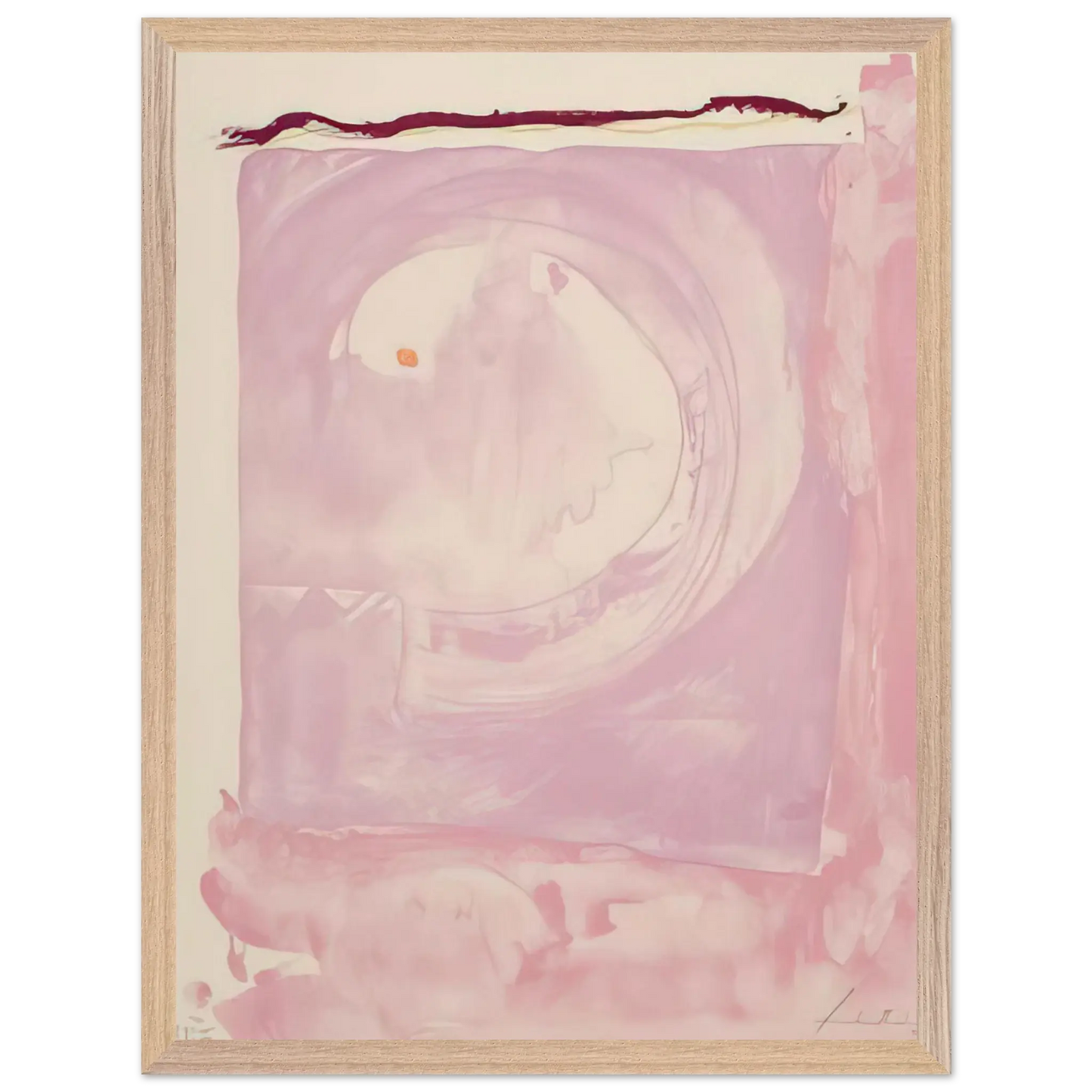 Helen Frankenthaler - Reflections IX - 1995 Wall art - 27x35 cm / 11x14 inches - Premium Wooden Framed Poster With Fine Art Paper - Black frame