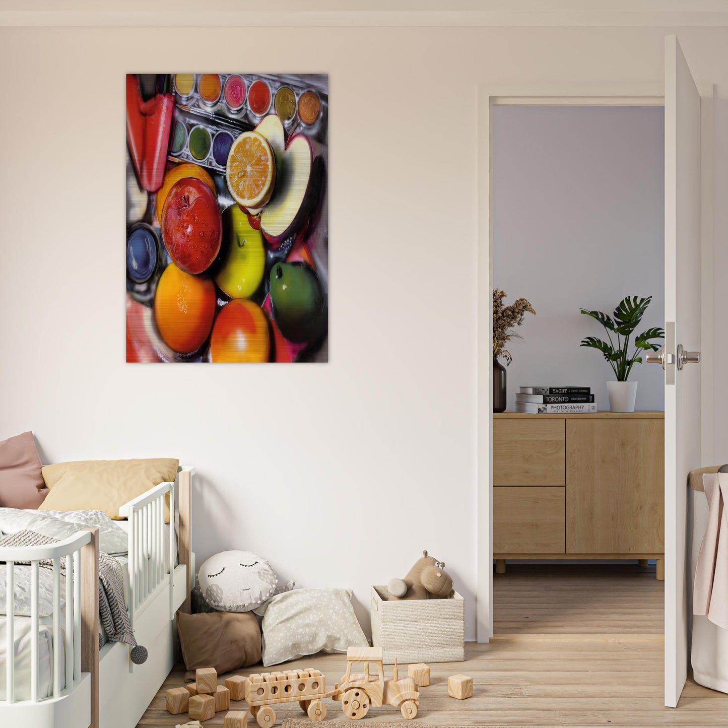 ENERGY APPLES 1980 - Audrey Flack Brushed Aluminum Print - 70x100 cm / 28x40 inches | Audrey Flack Aluminum Print | Audrey Flack Prints
