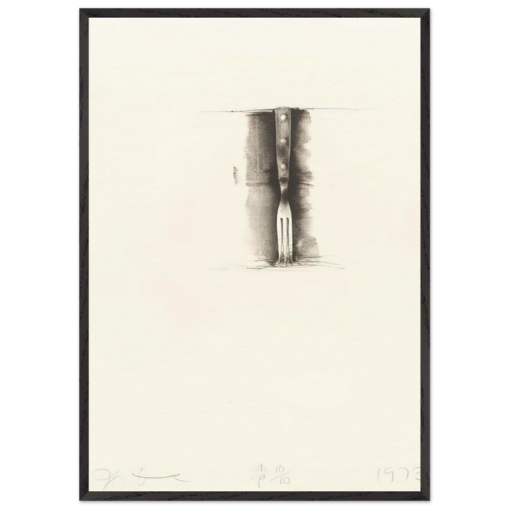 UNTITLED FROM TEN WINTER TOOLS 1973 8 - Jim Dine 70x100 cm / 28x40 inches Framed Art Print – Black Wooden Frame