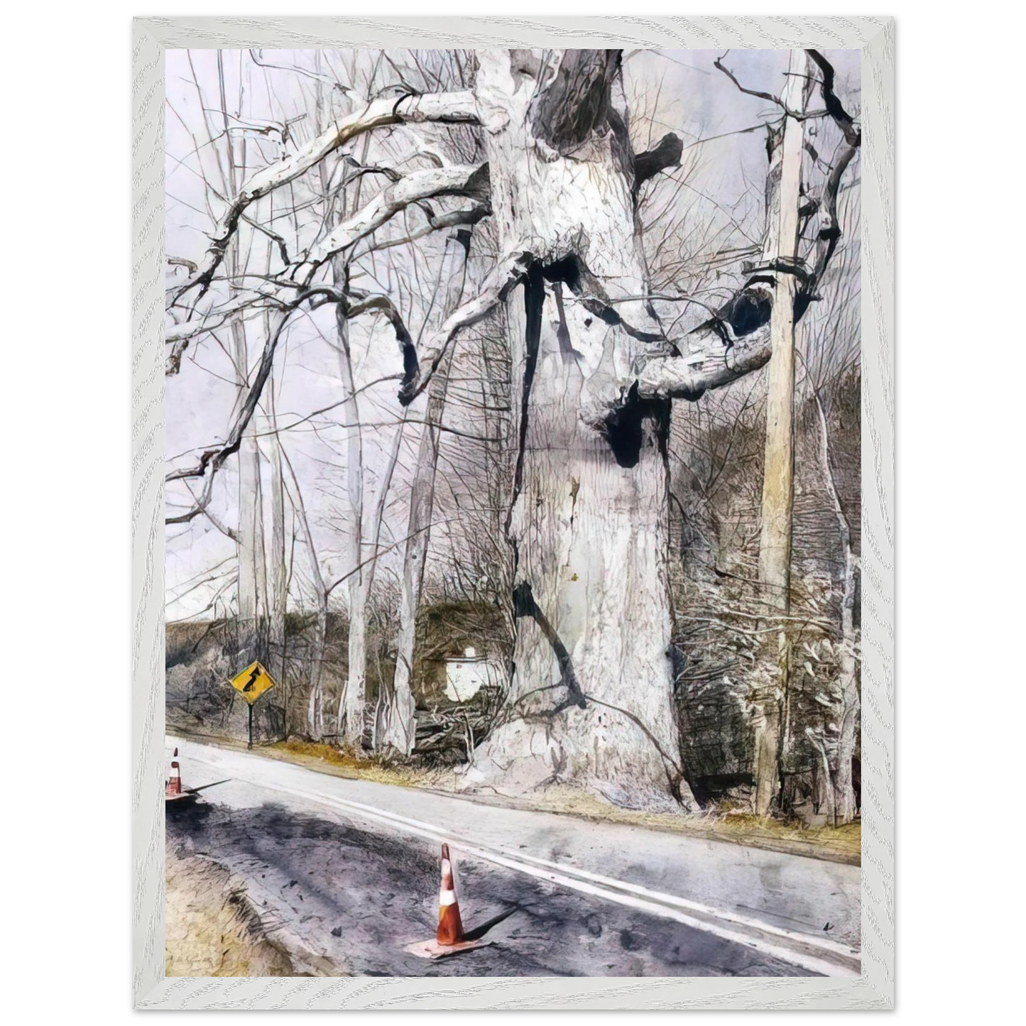 Andrew Wyeth - WALKING STICK Wall Art - 30x40 cm / 12x16 inches - Fine Art Poster-canvas - -