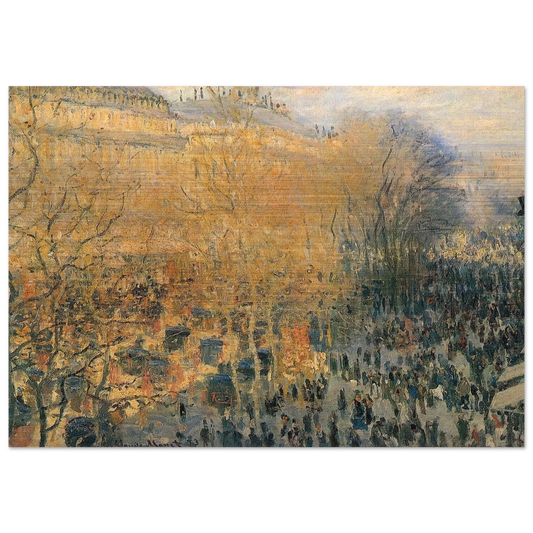 Boulevard of Capucines - claude monet Brushed Aluminum Print - 70x100 cm / 28x40 inches | claude monet Aluminum Print | claude monet Prints