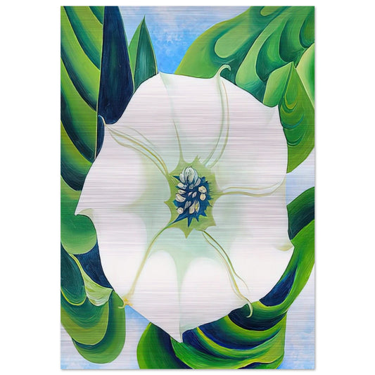 Jimson Weed - Georgia O'Keeffe Brushed Aluminum Print - 70x100 cm / 28x40 inches | Georgia O'Keeffe Aluminum Print | Georgia O'Keeffe Prints
