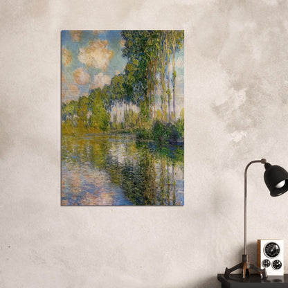 Poplars On The Banks Of The River Epte - claude monet Brushed Aluminum Print - 70x100 cm / 28x40 inches | claude monet Aluminum Print | claude monet Prints