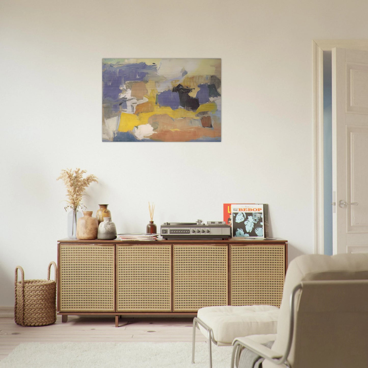 UNTITLED 1958 - Esteban Vicente Brushed Aluminum Print - 70x100 cm / 28x40 inches | Esteban Vicente Aluminum Print | Esteban Vicente Prints