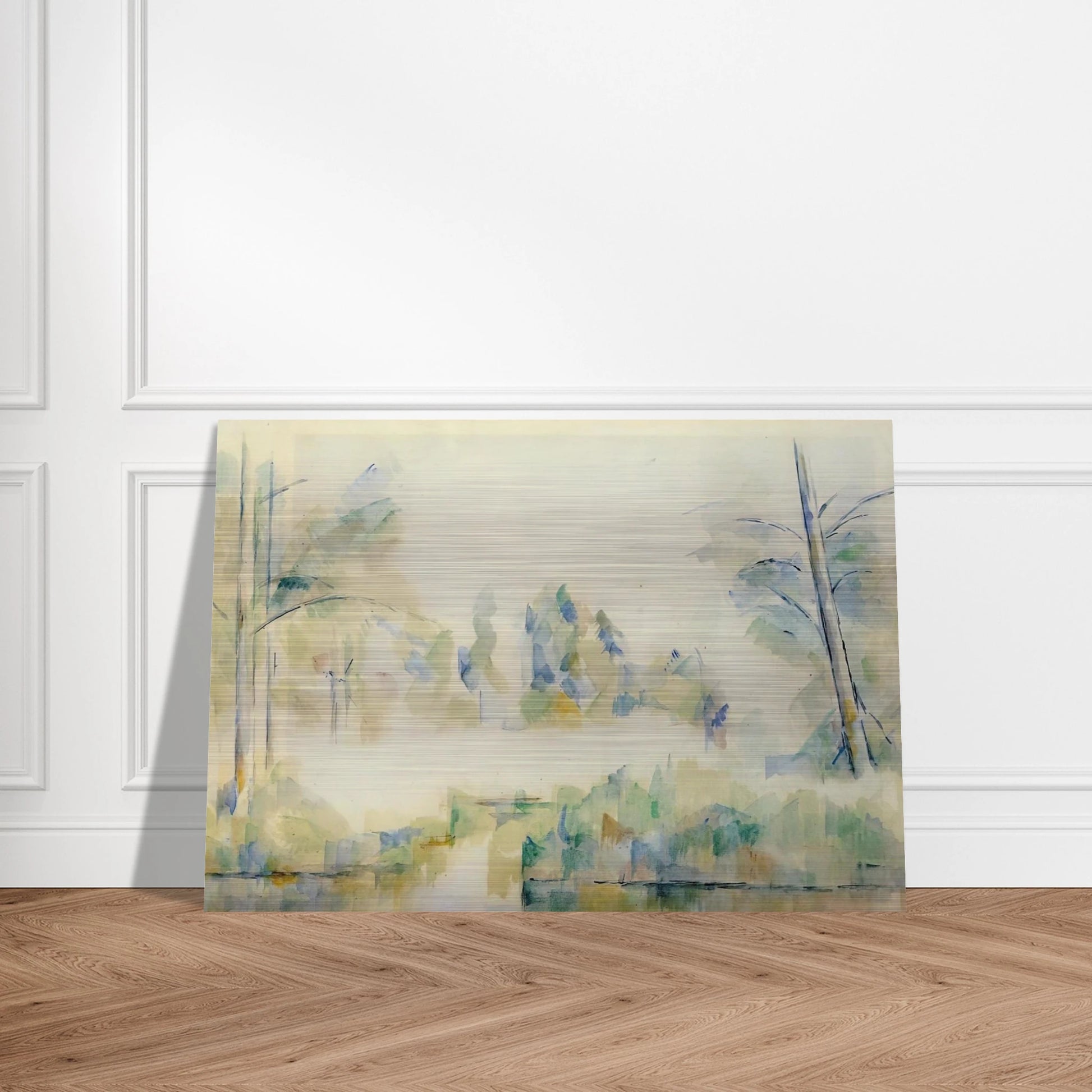 Trees by the Water - Paul Cézanne Brushed Aluminum Print - 70x100 cm / 28x40 inches | Paul Cézanne Aluminum Print | Paul Cézanne Prints