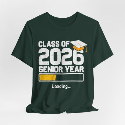 Camiseta de último año de la clase de 2026, camiseta de graduación, regalo de graduación unisex, ropa para estudiantes de último año de secundaria, camiseta con destino a la universidad