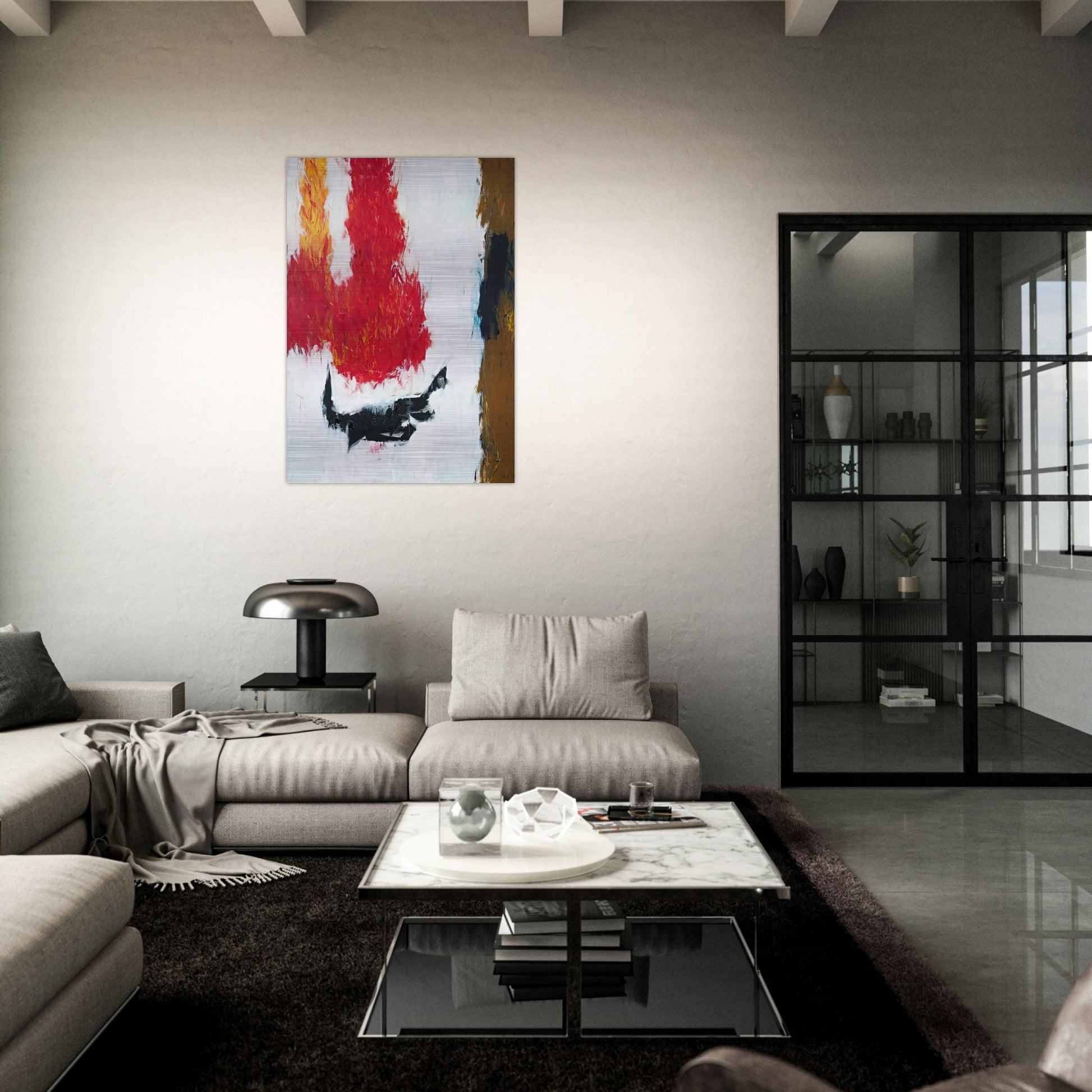 High Snow Low Sun - 1960 - Theodoros Stamos Brushed Aluminum Print - 70x100 cm / 28x40 inches | Theodoros Stamos Aluminum Print | Theodoros Stamos Prints