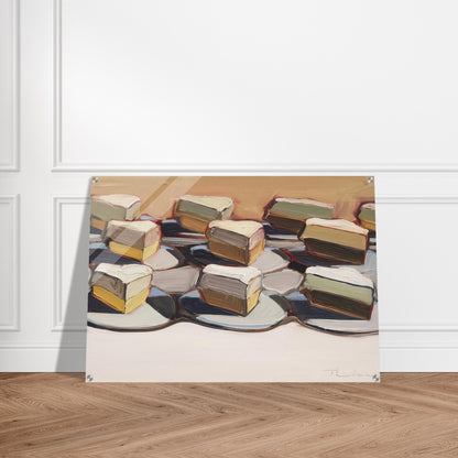 Cut Meringues - 1961 - Wayne Thiebaud Acrylic Print - 70x100 cm / 28x40″ inches | Wayne Thiebaud Wall Art | Wayne Thiebaud Prints