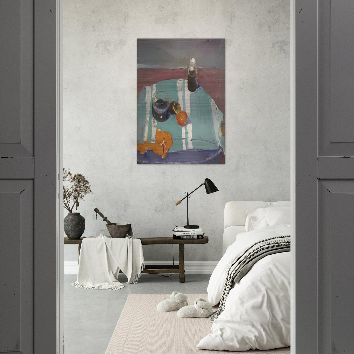 Still Life with Orange Peel - Richard Diebenkorn Brushed Aluminum Print - 70x100 cm / 28x40 inches | Richard Diebenkorn Aluminum Print | Richard Diebenkorn Prints