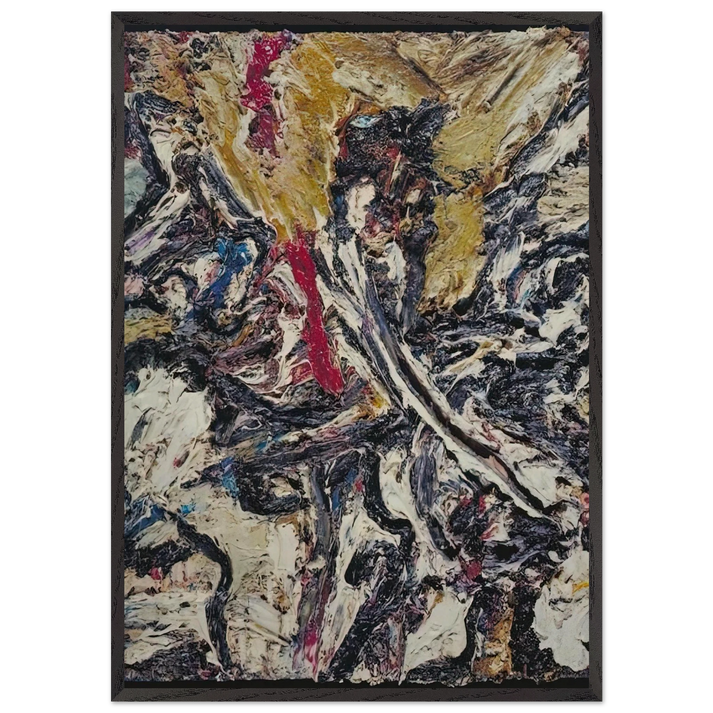 STUDY AFTER TITIAN II - Frank Auerbach 70x100 cm / 28x40 inches Framed Art Print – Black Wooden Frame