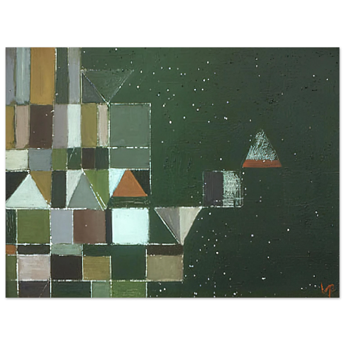 Victor Pasmore - Square Motif Green  Lilac - 1948  75x100 cm / 30x40inches Fine Art Poster