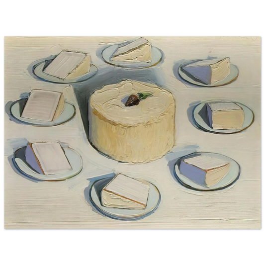 Wayne Thiebaud - Around the Cake - 1962 Wall Art - 21x29.7 cm / 8x12" - Fine Art Poster - -
