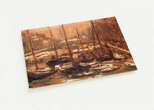 Geldersekade of Amsterdam Invierno By claude monet Pack of 10 Post Cards | claude monet Post Cards | A6 (10.5 x 14.8 cm) - 4.1 x 5.8 inches