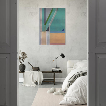Ocean Park #40 - Richard Diebenkorn Brushed Aluminum Print - 70x100 cm / 28x40 inches | Richard Diebenkorn Aluminum Print | Richard Diebenkorn Prints