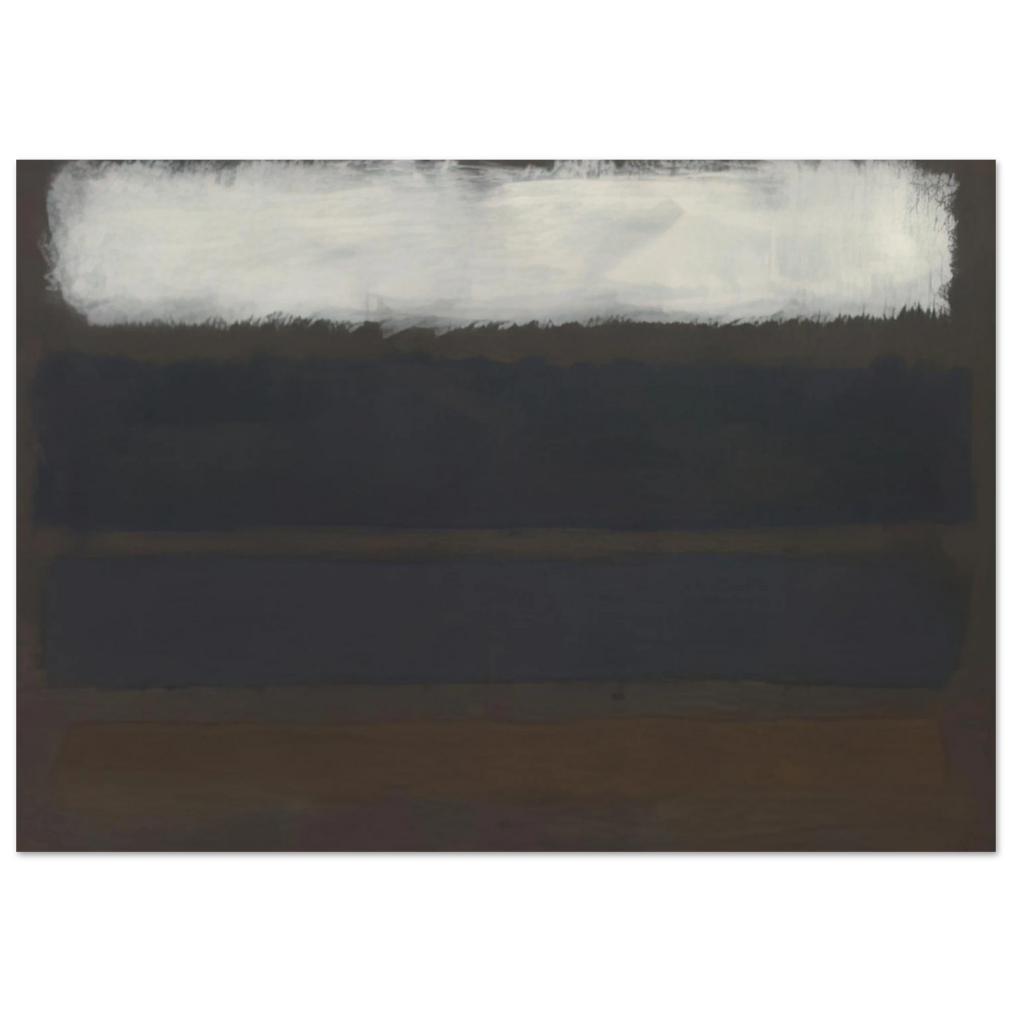 Mark Rothko - No. 14 Horizontals, White over Darks - 1961 Wall Art - 30x40 cm / 12x16 inches - Fine Art Poster - -