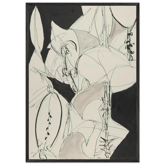 Secret Garden - 1981 - Gene Davis 70x100 cm / 28x40 inches Framed Art Print – Black Wooden Frame